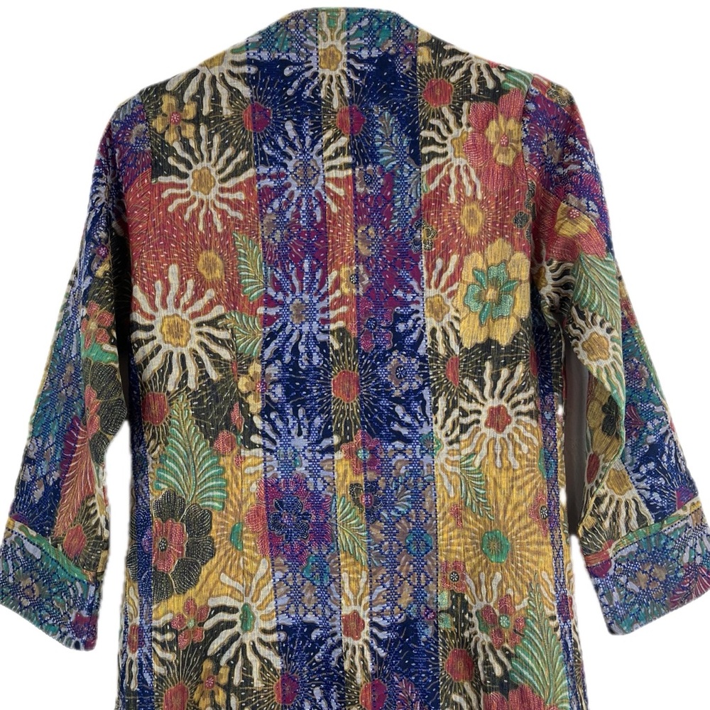 Batik Rendy Floral Patchwork Artisan Boho Jacket … - image 3